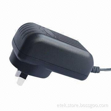 12W AU Switching Power Adapter with Australian AC Plug and 0.25A Input Current